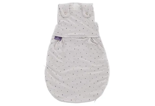 Träumeland Außenschlafsack LIEBMICH Moon grau Größe 68/74 - Schlafsack für Babys, aus 100% Baumwolle mit TENCEL-Füllung für optimale Temperaturregulierung und Komfort.