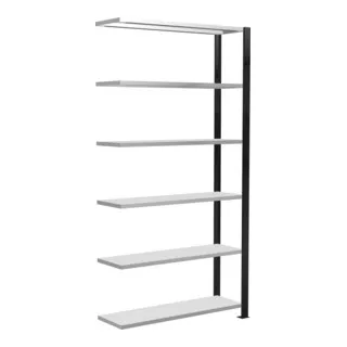 Schulte Anbauregal MULTIplus85 - 6 Fachböden für optimierte Lagerung - Fachbodenregal mit 6 robusten Fachböden, ideal zur Erweiterung bestehender Regalsysteme. Hohe Fachlast von 70 kg pro Boden für vielseitige Nutzung im Büro.