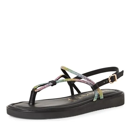 Tamaris Sandalette Damen Flach Multicolor, EU 40 - Wanderschuhe mit hochwertiger Verarbeitung für Langlebigkeit und Komfort. Die flache Sohle und bequeme Decksohle garantieren ein angenehmes Laufgefühl für jeden Anlass.