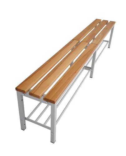 Garderobenbank mit Schuhrost 200 cm grau