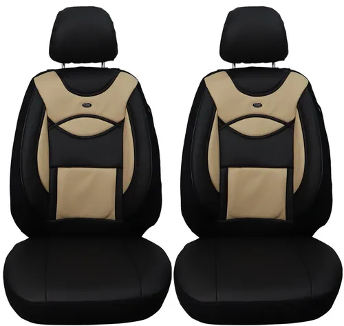 BREMER SITZBEZÜGE für Jeep Wrangler JK (2007-2018) - 2-tlg. Set in Schwarz/Beige - Hochwertige Schonbezüge aus strapazierfähigem Textilleder für Jeep Wrangler JK. Einfache Montage mit Klettsystem, atmungsaktiv und pflegeleicht. Ideal für Sitzheizungen und optimalen Komfort bei jeder Fahrt.