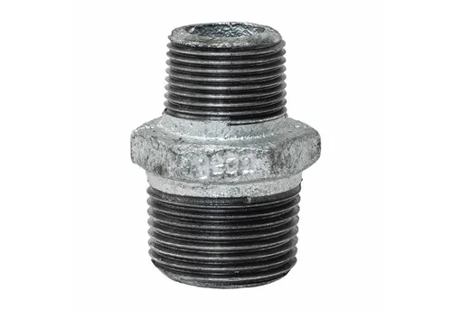 GEBO Gewindefitting Reduzierdoppelnippel verzinkt geeignet für, Heizungs-, Wasser- und Gasinstallation