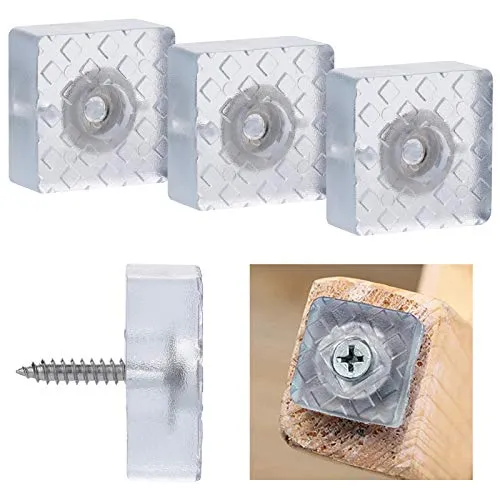 Stück Quadratisch Gummipuffer，Platz rutschfeste Gummifüße Pads Protektoren Möbel für Stuhl, Sofabeine, aus Holz reduzieren Geräusche(29mm) 20