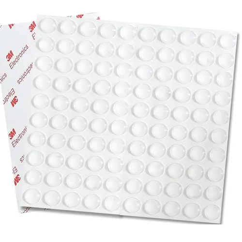 Uni-Fine Shop 100 Stück 8mm Elastikpuffer Transparent Schutzpuffer Gummipuffer Türgriff Selbstklebend Anschlagpuffer Gummi Möbelpuffer Gummonoppen für Glasplatte, Türen, Schränke