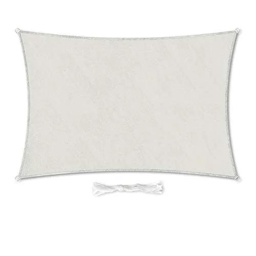 Hometex Premium Textiles Sonnensegel 3×4m Rechteckig | Effektiver Sonnenschutz für Garten und Balkon - Sonnensegel aus 100% HDPE, bietet 85% Abschattung ohne Hitzestau. Inkl. 1,5m Befestigungsseile für einfache Montage und stabilen Halt.