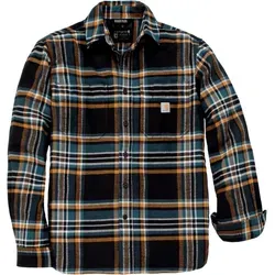 Carhartt Rugged Flex Flannel Plaid Hemd - Schwarz - XXL - Herren-Freizeithemden mit Rugged FlexTM-Technologie für maximale Bewegungsfreiheit. Weiches Finish und praktische Brusttaschen machen dieses Hemd ideal für Freizeit und Arbeit.