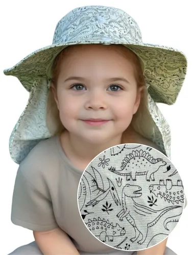 HECKBO Sonnenhut HECKBO Baby Sonnenhut UPF 50+ - 100% Baumwolle - 6-24 Monate