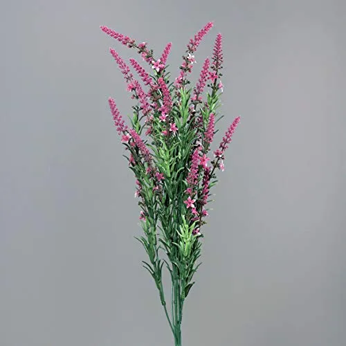 mucplants Ehrenpreis Veronica Busch 60cm mit Steckstab Kunstblumen künstliche Blumen (Pink)