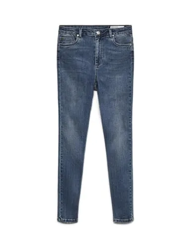 VERO MODA VMSOPHIA Hohe Taille Skinny Jeans - Stylische Skinny Jeans mit hoher Taille, perfekte Passform und angenehmer Tragekomfort dank 85% Baumwolle – ideal für jeden Anlass.