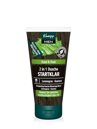 Kneipp MEN 2 in 1 Männerdusche Startklar Reisegröße - belebendes Duschgel für Haut, Haar & Gesicht - vegan - Rezeptur ohne Mikroplastik - 50ml