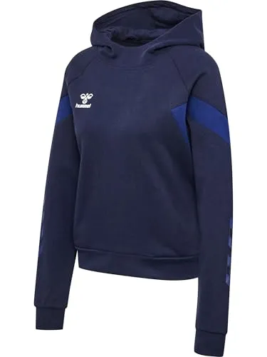 hummel hmlTRAVEL SWEAT HOODIE WOMAN - Stylisches Sweatshirt für Damen, aus 65% Baumwolle mit praktischen Eingrifftaschen und Kapuze, ideal für Freizeit und Sport.