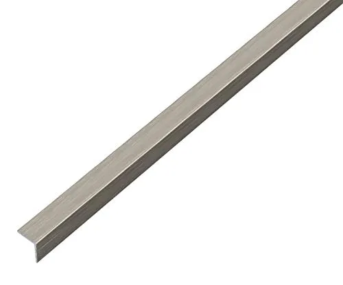Alberts 488734 Winkelprofil | selbstklebend | Aluminium, edelstahldesign, dunkel | 1000 x 15 x 15 mm