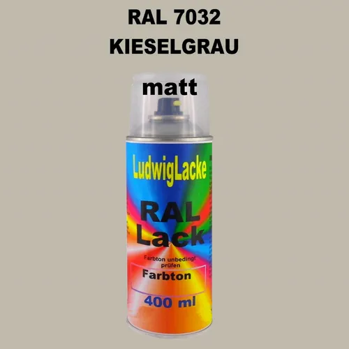 Spraydose Matt 400ml Ral 7032 Kieselgrau Metall Holz Papier Glas