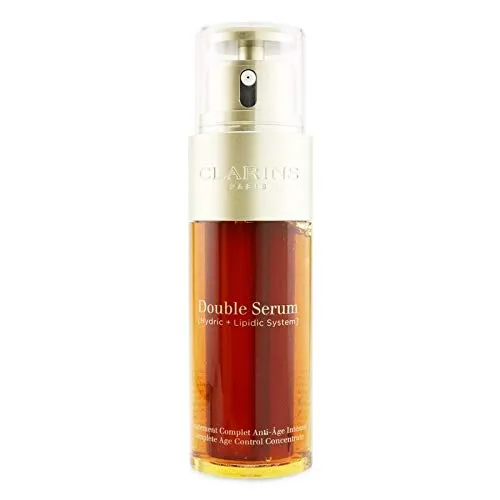 Clarins Double Serum 2 X 50ml - Hochwirksames Anti-Aging Serum für strahlende Haut, enthält 21 pflanzliche Inhaltsstoffe und sorgt für intensive Feuchtigkeit.