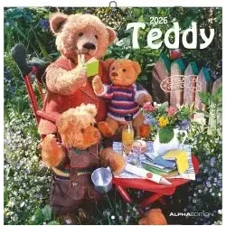 Teddy 2026 - Broschürenkalender 30x30 cm (30x60 geöffnet) - Kalender mit Platz für Notizen - Bildkalender - Wandkalender - mit herausnehmbarem Poster