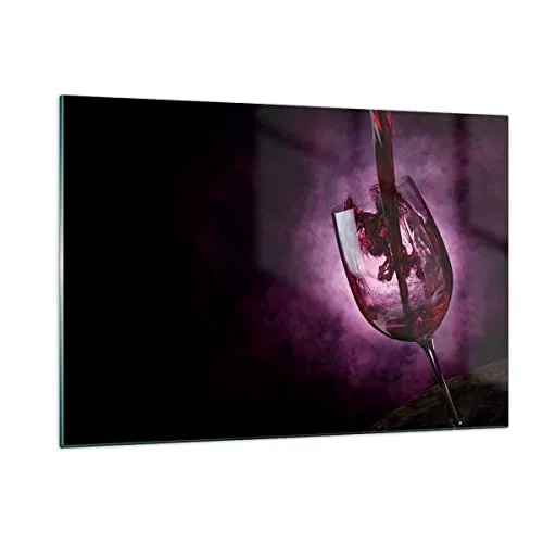Wandbilder Dekoration Wohnzimmer Abstrakt alkohol flasche cocktail Bilder auf Glas 120x80cm Glasbild Schlafzimmer Küche Deko Wand Kunstdruck Art Groß XXL Wanddeko Bild im Glas Modern GAA120x80-2121