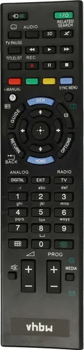 vhbw Fernbedienung kompatibel mit Sony KDL-32W651A, KDL-32W605A, KDL-32W654A, KDL-32W653A, KDL-32W650A Fernseher, TV - Ersatzfernbedienung