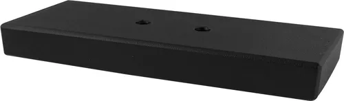 Dekorfuß Breite 40 mm, Länge 100 mm, Edelstahl/schwarz in schwarz von Simausrom