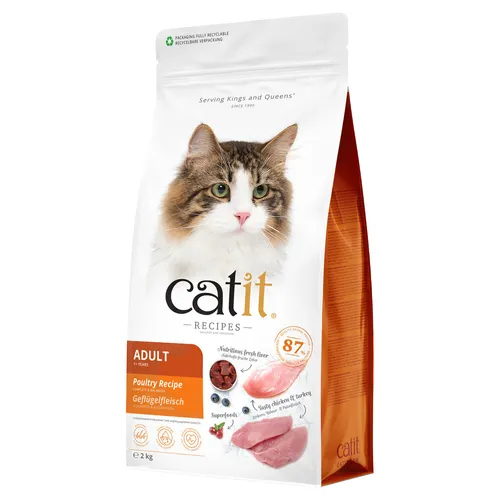 Catit Recipes Adult Geflügel 2 kg, Katzenfutter, UVP 19,99 EUR, NEU