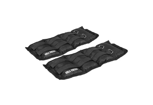 GORILLA SPORTS Gewichtsmanschette 2er Set 10 KG - Verstellbare Gewichtsmanschetten für Arme und Beine, ideal für intensives Training und effektive Steigerung der Muskelkraft.