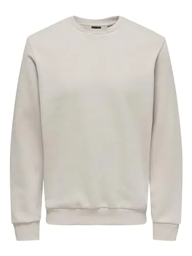 Only & Sons Herren Sweatshirt ONSCERES Silber Lining XL in silber von ONLY & SONS