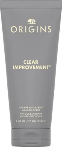 Origins Clear Improvement® Blackhead Clearing Mask-To-Scrub 75 ml - Gesichtsmaske zur effektiven Porenreinigung, entfernt schwarze Mitesser und abgestorbene Hautzellen für ein sofort verbessertes Hautbild.
