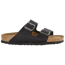 BIRKENSTOCK Pantoffeln ARIZONA Schwarz, Größe 39 - Pantoletten mit anatomisch geformtem Fußbett für höchsten Komfort, ideal für Zuhause oder entspannte Ausflüge.