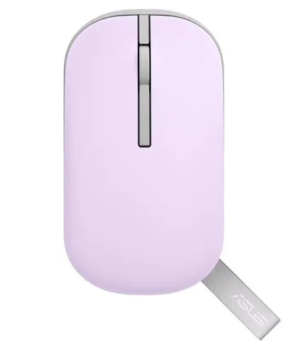 ASUS MD100 Kabellose Maus - Beidhändig in Violett und Grün - Maus für Büro mit 1600 DPI, leisen Klicks und Bluetooth 5.0. Ideal für Rechts- und Linkshänder, funktioniert auf jeder Oberfläche.