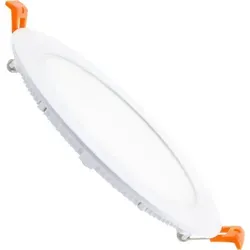 LED Einbaustrahler flach 9W Rund SuperSlim Schnitt Ø 133 mm 3000K Warmweiß - Weiß