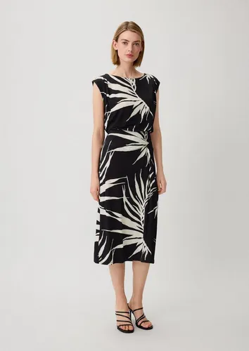 comma Midirock Rock Gemusterter Rock aus Viskosestretch in schwarz von comma,