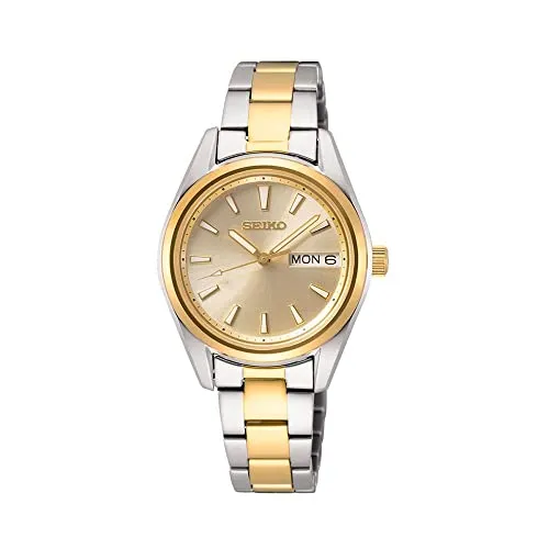 Seiko Damen-Uhr Quarz Edelstahl SUR354P1 in gold von Seiko