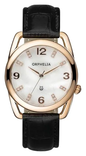 Orphelia Damen-Armbanduhr Classic Glam Analog Quarz Leder