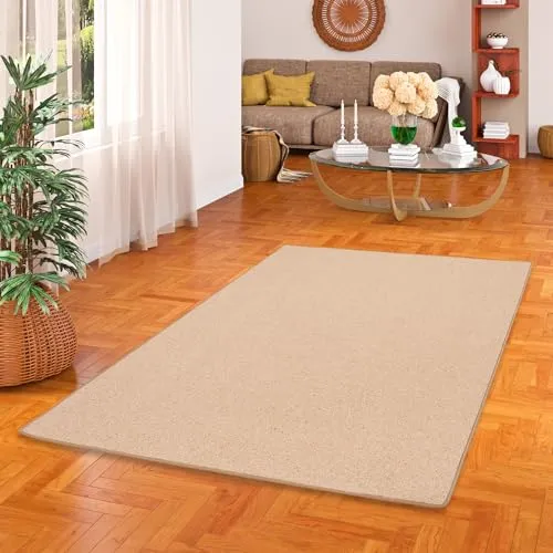 Unbekannt Natur Teppich Wolle Berber Karamell - Teppich aus 100% Schurwolle, maschinengetuftet und in 24 Größen erhältlich, ideal für ein warmes und gemütliches Raumambiente.