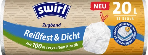 Swirl Müllbeutel 20 Liter mit Zugband von Swirl