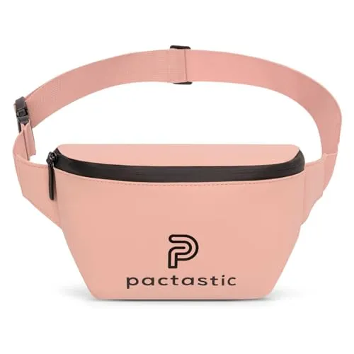 Pactastic Gürteltasche Crossover-Tasche Bauchtasche mit Reißverschlussfach | 160 gramm leichte aus wasserabweisendem veganen Tech-Material | Innentasche für Wertgegenstände 21 x 6 x 14 cm