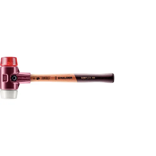 HALDER SIMPLEX-Schonhammer 3067.050 - Kategorie: Hämmer, geräuscharmer Gummihammer mit zwei widerstandsfähigen Schlageinsätzen, ideal für präzise Arbeiten ohne Beschädigung der Oberfläche.
