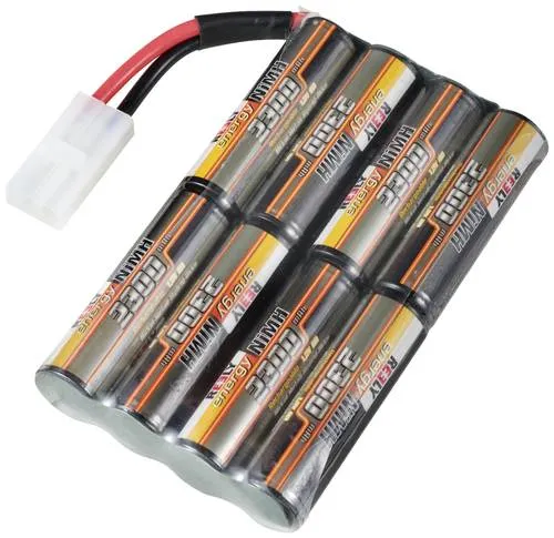 Reely Modellbau-Akkupack 9.6 V 2300 mAh - Modellbau Akkupacks, leistungsstarker NiMh Akku mit 8 Mignon Zellen und Tamiya-Stecker für optimale Energieversorgung in Ihren Modellen.
