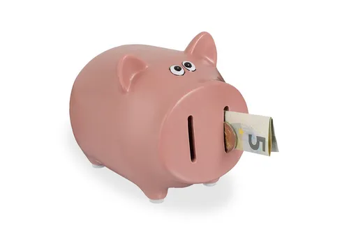 relaxdays Spardose Rosa Sparschwein