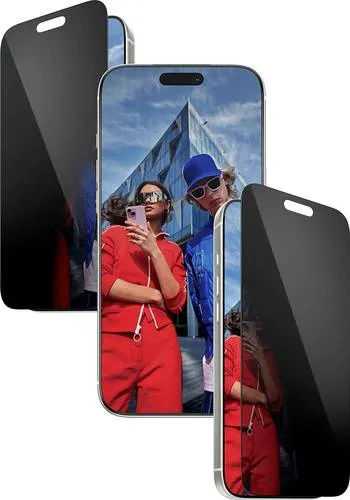 PanzerGlass Privacy Displayschutz für iPhone 17 Pro Max - Smartphone Schutzfolie mit privatem Sichtschutz, schützt vor neugierigen Blicken und Kratzern für optimale Sicherheit.