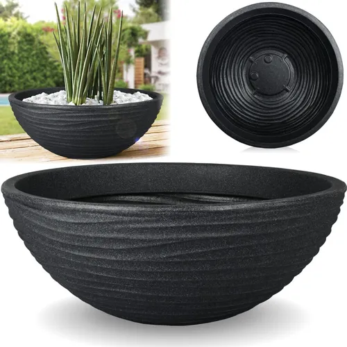 Pflanzschale 52cm rund in Anthrazit von Stimo