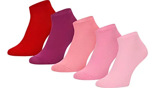 Ladeheid Damen und Herren 5er 10er Pack Sneaker Socken AT004 (Mix-2 (5 Pack), 35-38)