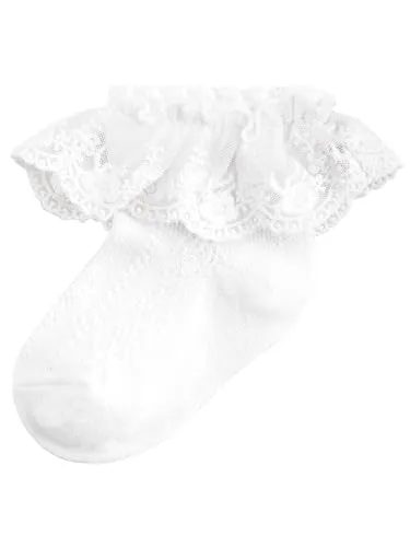 NEXT Baby Mädchen Feierliche Socken 1er-Pack Weiß 3 Monate