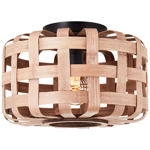 BRILLIANT Deckenlampe WOODLINE | 36 cm Ø, 1x E27 - Lampen - Umweltfreundliche Deckenlampe aus Bambus für eine gemütliche Wohnatmosphäre, inklusive Montagematerial und LED-kompatibel.