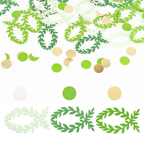 COLOFALLA 100 Stk Tischdeko Fische Grün Streudeko Kommunion Taufe Konfirmation Konfetti Fisch Grün Gold Taufe Firmung Erstkommunion Konfirmation Deko für Junge Mädchen