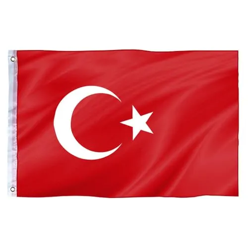 Murago - Türkei Fahne ca. 90x60 cm mit Metallösen - Türkische Hiss Flagge Ösen Flaggen Türkiye Bayrak ca. 60 x 90 cm Turkey
