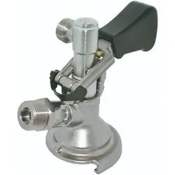 Zapfkopf Keg Verschluss Flach Fitting mit seitlichem Ausgang - Zapfanlagen - Hochwertiger Zapfkopf für Thekenanstich, Made in Germany, ideal für professionelle Brauereien und Gastronomie.