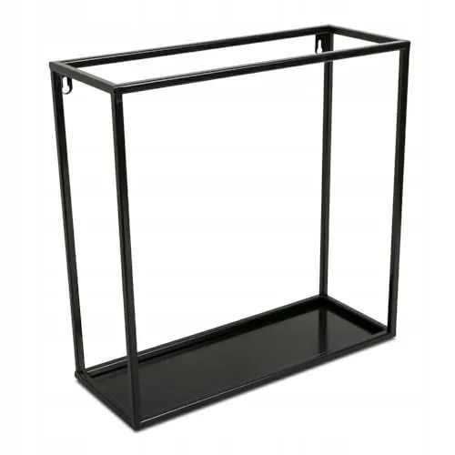 Wandregal Metall Schwarz 40 cm
