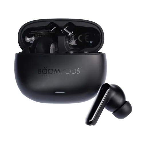 Boompods Echobuds ANC - Kabellose In-Ear Kopfhörer mit 26 Std. Spielzeit - Kopfhörer mit aktiver Geräuschunterdrückung und IPX4-Zertifizierung, ideal für Sport und unterwegs. Touch-Steuerung für einfache Bedienung und blitzschnelle Bluetooth 5.0 Verbindung.