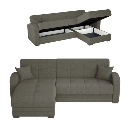 Beige Eckgarnitur mit Liegefunktion von Roller