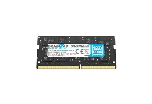 BRAINZAP 16GB RAM PC4-2400T-SEB-10 SO-DIMM Laptop-Arbeitsspeicher (2400 MHz, CL17, 2Rx8, Non-ECC, Unbuffered, für Notebooks - Intel und)